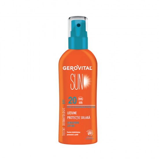 Lotiune Protectie Solara Gerovital Sun SPF 20, 150 ml