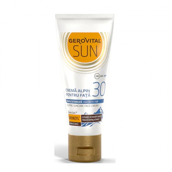 Crema Alpin pentru Fata Gerovital Sun, SPF 30, 30 ml