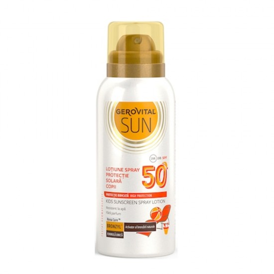 Lotiune Spray cu Protectie Solara Gerovital Sun pentru Copii, SPF 50, 100 ml