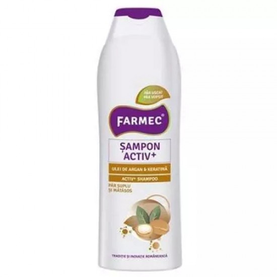Sampon Farmec Activ +, Nutritiv cu Argan si Keratina, 200 ml