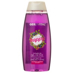 Gel de Dus Gerovital cu Extract de Zmeura si Afine, Full of Happy, 250 ml