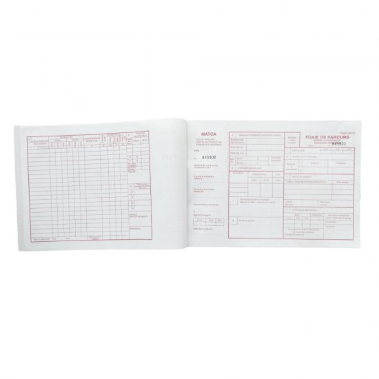 Foaie Parcurs Persoane A4, 100 File/Carnet - Formular Tipizat pentru Transportul Persoanelor