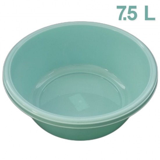 Lighean din Plastic Rotund, 7,5 L, Culoare Turcuaz