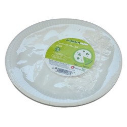 Set 10 Buc, Farfurie Alabala din Carton Bio, Culoare Alba Set 10 Buc, Farfurie Alabala din Carton Bio, Culoare Alba