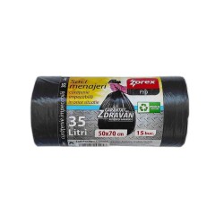 Saci Menajeri Zorex LDPE Negri, 35 L, 50x70 cm, 15 Buc Saci Menajeri Zorex LDPE Negri, 35 L, 50x70 cm, 15 Buc