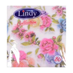 Servetele Lindy Model, Dimensiune 33x33 cm, 1 Strat, 80 Foi/Pachet