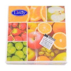 Servetele Lindy Fructe, Dimensiune 33x33 cm, 3 Straturi, 20 Foi/Pachet