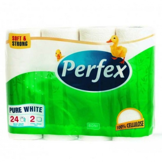 Hartie Igienica Perfex Boni Pure White, 2 Straturi, 24 Role/Bax