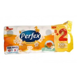 Hartie Igienica Perfex 3 Straturi, Parfum de Piersica, 10 Role/Bax Hartie Igienica Perfex 3 Straturi, Parfum de Piersica, 10 Role/Bax