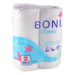 Prosoape de Hartie Perfex de Bucatarie Boni Classic, 2 Straturi, 2 Role/Set