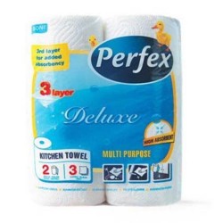 Prosoape de Hartie Perfex Deluxe de Bucatarie Boni, 3 Straturi, 2 Role/Set