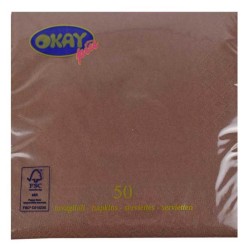 Servetele Okay, Culoare Maro, Dimensiune 33x33 cm, 2 Straturi, 50 Foi/Pachet