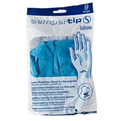 Manusi Reutilizabile din Latex Sempertip, Culoare Albastru, Marimea L Manusi Reutilizabile din Latex Sempertip, Culoare Albastru, Marimea L