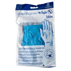 Manusi Reutilizabile din Latex Sempertip, Culoare Albastru, Marimea M Manusi Reutilizabile din Latex Sempertip, Culoare Albastru, Marimea M