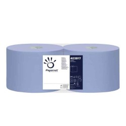 Rola Industriala Papernet Albastra din Material Reciclat, 3 Straturi, 190 m