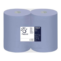 Rola Indusriala Papernet Albastra din Material Reciclat, 3 Straturi, 180 m, 2 Role/Set