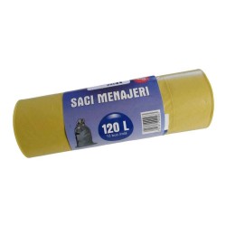 Saci Menajeri LDPE Galbeni, 120 L, 10 Buc/Rola Saci Menajeri LDPE Galbeni, 120 L, 10 Buc/Rola