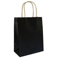 Set 100 de Sacose din Hartie Model Negru, 18x8x22 cm, Hartie Kraft Alba 90 g/m², Maner Sfoara Set 100 de Sacose din Hartie Model Negru, 18x8x22 cm, Hartie Kraft Alba 90 g/m², Maner Sfoara