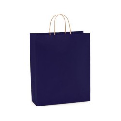 Set 100 de Sacose din Hartie Model Albastru Inchis, 26x12x35 cm, Hartie Kraft Alba 90 g/m², Maner Sfoara Set 100 de Sacose din Hartie Model Albastru Inchis, 26x12x35 cm, Hartie Kraft Alba 90 g/m², Maner Sfoara