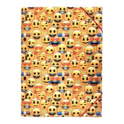 Mapa din Plastic cu Elastic A4 pentru Baieti, Model Emoji Clasic, Culoare Multicolor Mapa din Plastic cu Elastic A4 pentru Baieti, Model Emoji Clasic, Culoare Multicolor