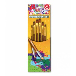 Set Pensule pentru Pictura Colour Kids cu Varf Tesit Nr. Pensule 2/4/6/8/10/12, 6 Buc/Set Set Pensule pentru Pictura Colour Kids cu Varf Tesit Nr. Pensule 2/4/6/8/10/12, 6 Buc/Set
