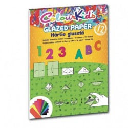 Hartie Glasata Colour Kids A4, 12 Culori/Set Hartie Glasata Colour Kids A4, 12 Culori/Set