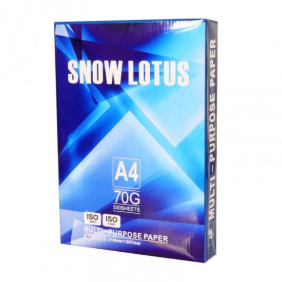 Hartie Copiator Snow Lotus, Format A4, Gramaj 70 g/m², 500 Coli/Top, 320 Top/Palet