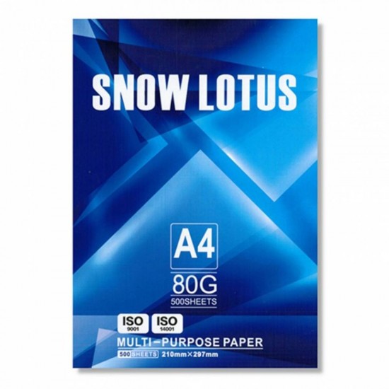 Hartie Copiator Snow Lotus, Format A4, Gramaj 80 g/m², 500 Coli/Top, 320 Top/Palet