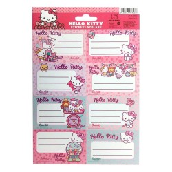 Etichete Scolare pentru Fete, Model Hello Kitty, 40 buc/set, Culoare Multicolor