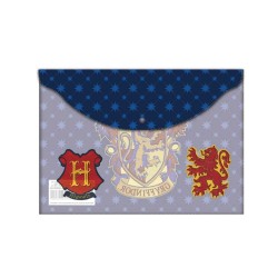 Mapa din Plastic cu Buton A4 pentru Baieti, Model Harry Potter, Culoare Multicolor