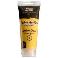 Culori Acrilice School Friendly Sf Art, Culoare Galben Crom Premium, Cantitate 200 ml/tub