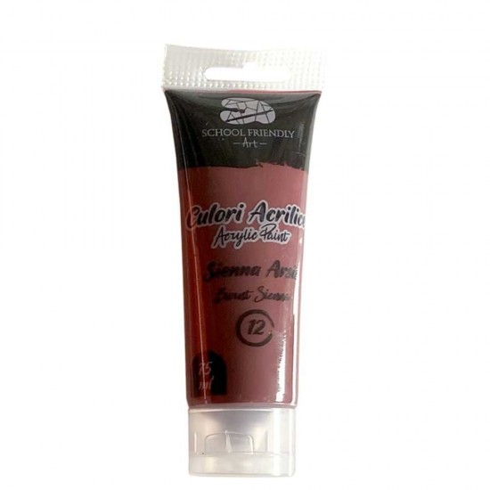 Culori Acrilice School Friendly Sf Art, Culoare Sienna Premium, Cantitate 75 ml/tub