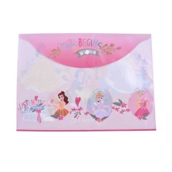 Mapa din Plastic cu Buton A4 pentru Fete, Model Princess, Culoare Multicolor Mapa din Plastic cu Buton A4 pentru Fete, Model Princess, Culoare Multicolor