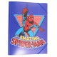 Mapa din Plastic cu Elastic A4 pentru Baieti, Model Spiderman, Culoare Multicolor