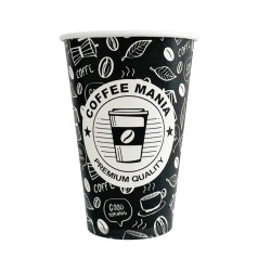 Pahare Carton 12 OZ Model Coffee Mania, Capacitate 355 ml, 50 Buc/Set Pahare Carton 12 OZ Model Coffee Mania, Capacitate 355 ml, 50 Buc/Set