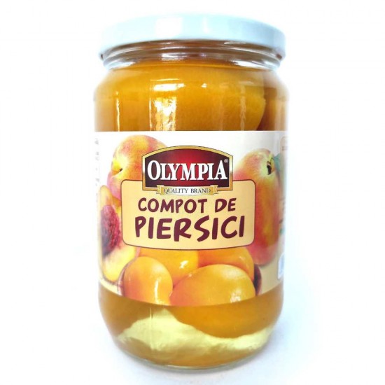 Compot de Piersici Olympia, Jumatati Decojite, 720 ml