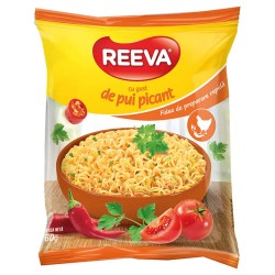 Supa Instant cu Fidea si Gust de Pui Picant REEVA, Cantitate 60 g Supa Instant cu Fidea si Gust de Pui Picant REEVA, Cantitate 60 g