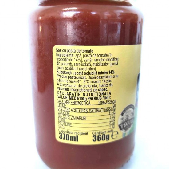 Sos Concentrat din Pasta de Tomate Olympia, 14%, 370 ml