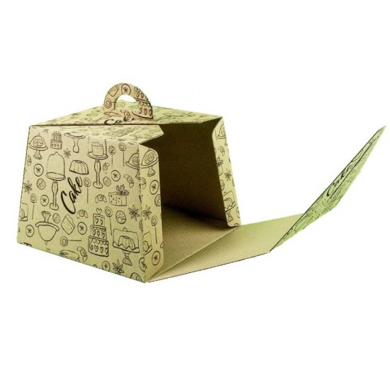 Cutii Tort Generic Natur CT1/2, 25 Buc/Set, 200x200x145 mm