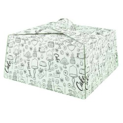 Cutii Tort Generic Alb CT7, 25 Buc/Set, 350x350x145 mm