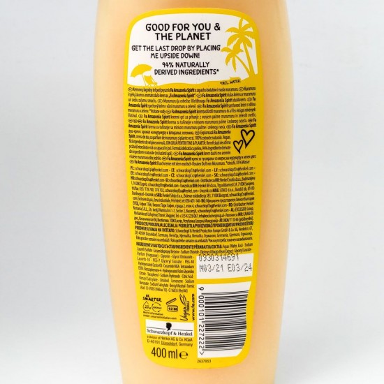 Gel de Dus Fa Amazonia Spirit, cu 100% Extract Natural, Cantitate 400 ml