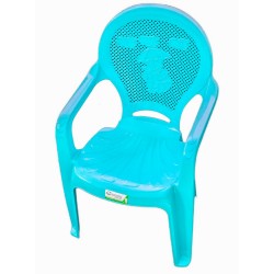 Scaun pentru Copii KM din Plastic, Culoare Albastru