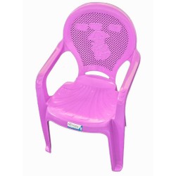 Scaun pentru Copii KM din Plastic, Culoare Roz