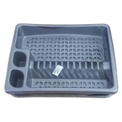 Scurgator de Vase Modern din Plastic, Culoare Gri Scurgator de Vase Modern din Plastic, Culoare Gri