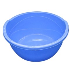 Lighean Rotund cu Manere din Plastic, Capacitate 20 L, Culoare Albastru