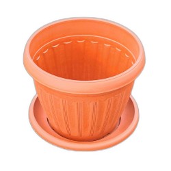 Ghiveci Infinity D180 cu Farfurie, Dimensiune 18x13 cm, Culoare Maro Ghiveci Infinity D180 cu Farfurie, Dimensiune 18x13 cm, Culoare Maro