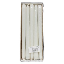 Lumanari Conice, Lungime 24 cm, 10 Buc/Set, Culoare Alb