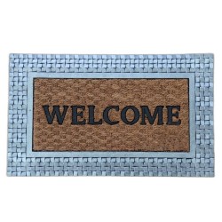 Pres de Intrare Welcome Optim Deko, Dimensiune 75x45x2 cm, Material Cauciuc Natural, Culoare Argintiu Pres de Intrare Welcome Optim Deko, Dimensiune 75x45x2 cm, Material Cauciuc Natural, Culoare Argintiu