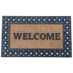 Pres de Intrare Welcome Optim Deko, Dimensiune 75x45x2 cm, Material Cauciuc Natural, Culoare Negru Pres de Intrare Welcome Optim Deko, Dimensiune 75x45x2 cm, Material Cauciuc Natural, Culoare Negru