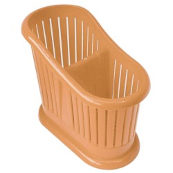 Uscator de Tacamuri cu 2 Compartimente, Material Plastic, Culoare Crem Uscator de Tacamuri cu 2 Compartimente, Material Plastic, Culoare Crem